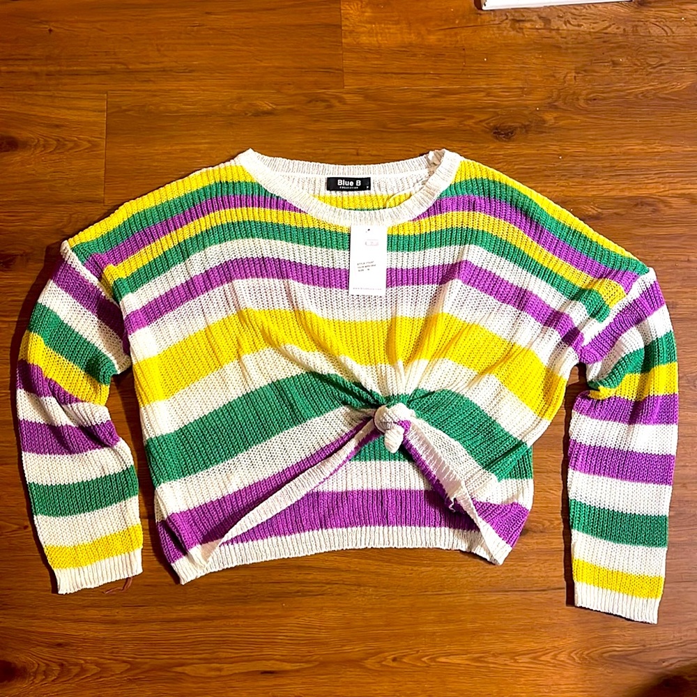 Oversized Mardi Gras Sweater